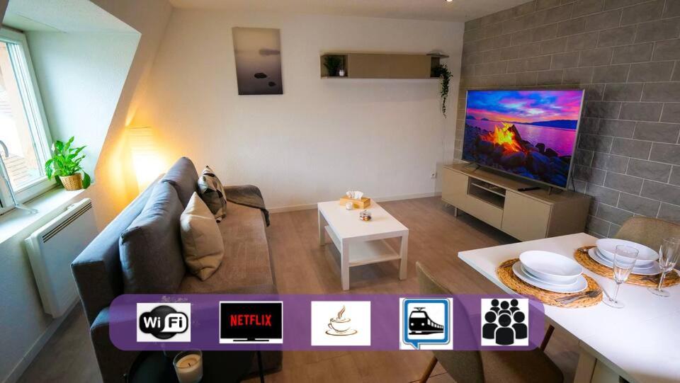 # Le 4 # Tres Beau Appartement T3 Neuf, Tout Confort, Mulhouse Centre Ville ภายนอก รูปภาพ